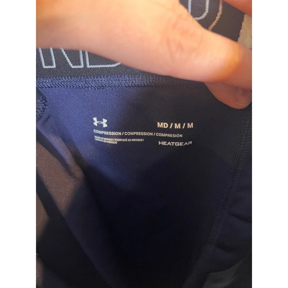 Under Armour Womens Compression Shorts HeatGear Navy Blue‎ Medium